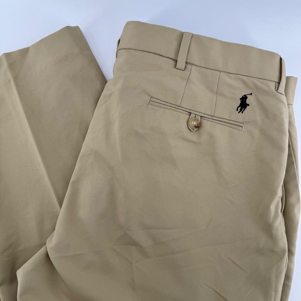 Polo‎ Golf Ralph Lauren Performance Chino Pants Mens 38x30 Tan Flat Front